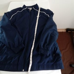 Nike Dri-Fit Men's Navy Blue Full Front Zip Track Jacket XXL Mesh Lining
